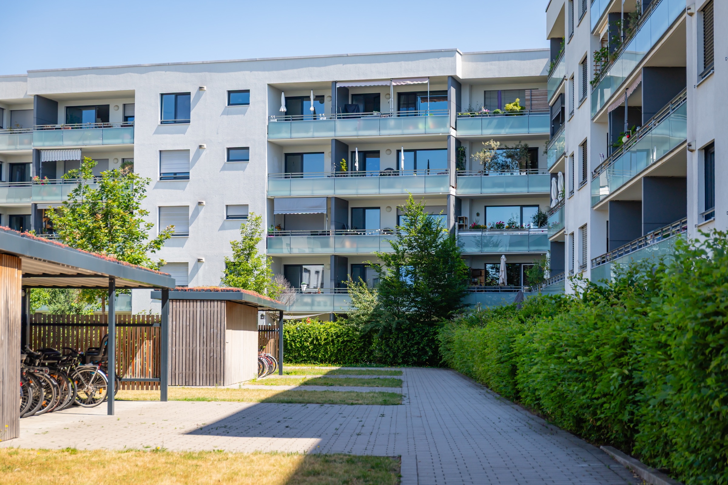 Résidence collective concernée par un projet de rénovation globale